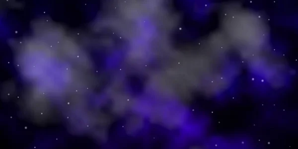 Plantilla Vectorial Dark Purple Con Estrellas Neón — Vector de stock