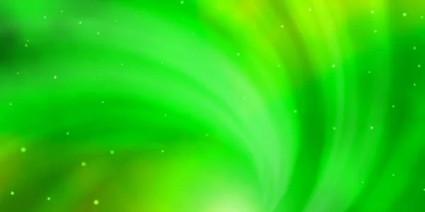 Шаблон Светло Зелёного Вектора Неоновыми Звёздами — стоковый вектор
