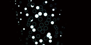 Koyu mavi, kabarcıklı yeşil vektör arkaplanı.