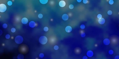 Dairesel ve yıldızlı hafif BLUE vektör arkaplanı.