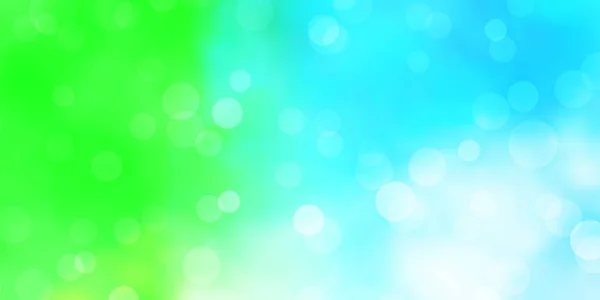 Hellblauer Grüner Vektorhintergrund Mit Blasen — Stockvektor