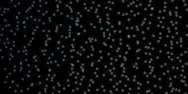 Küçük ve büyük yıldızlı koyu yeşil vektör arkaplanı.