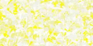 Açık sarı arka plan üçgenli, çizgili. Renkli soyut üçgenli web materyali çizimi. Duvar kağıtları için desen.