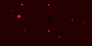 Hastalık sembollü açık pembe vektör dokusu. Enfeksiyon formları ile soyut tarzda basit tasarım. Sağlık korunması için duvar kağıdı.