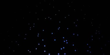 Küçük ve büyük yıldızlı koyu renkli vektör arkaplan. Yıldızlı modern geometrik soyut çizim. Cep telefonları için tema.