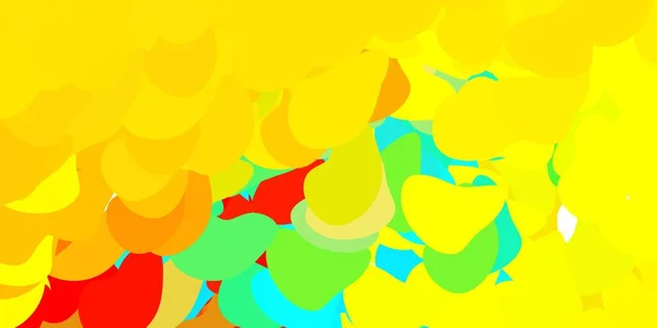 Světle Modrá Žlutá Vektorová Šablona Abstraktními Tvary Barevná Ilustrace Jednoduchými — Stockový vektor