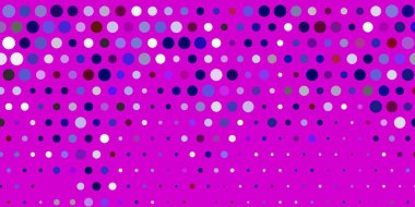 Açık pembe, baloncuklu mavi vektör arkaplan. Parlak renkli ve soyut küreler içeren bir resim. Broşürler, broşürler için desen.