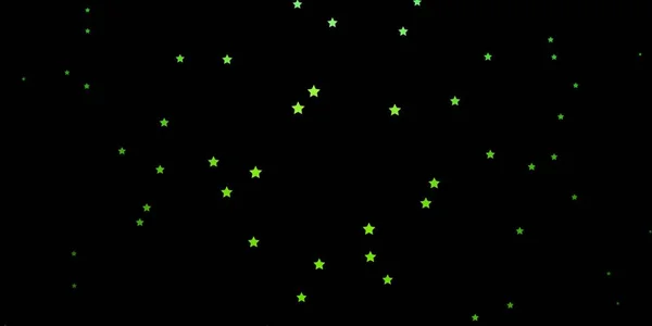 Layout Vetorial Verde Escuro Com Estrelas Brilhantes — Vetor de Stock