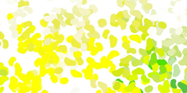 Light Green Yellow Vector Texture Memphis Shapes Πολύχρωμη Απεικόνιση Απλά — Διανυσματικό Αρχείο