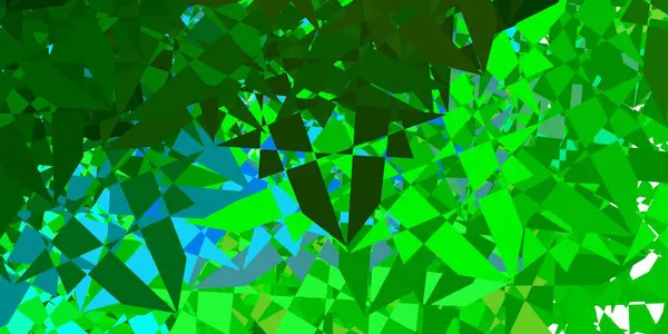 Hellblaues Grünes Vektormuster Mit Polygonalen Formen Prächtige Abstrakte Illustration Mit — Stockvektor