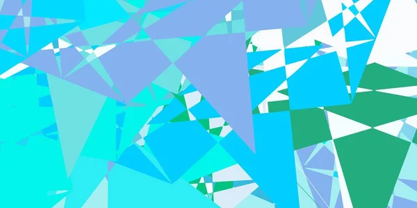 Azul Claro Patrón Vectorial Verde Con Formas Poligonales Ilustración Abstracta — Vector de stock