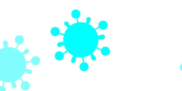 Lichtblauwe Groene Vectorachtergrond Met Virussymbolen Kleurrijke Gradiënt Ziektesymbolen Eenvoudige Abstracte — Stockvector