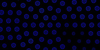 Din sembollü koyu mavi vektör dokusu. Gradyan simya şekilli renkli bir illüstrasyon. En iyi tasarım Cadılar Bayramı olayları.