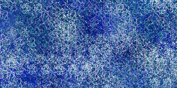 Hellblauer Grüner Vektorhintergrund Mit Gebogenen Linien Bunte Illustration Mit Geschwungenen — Stockvektor