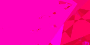 Rastgele üçgenli koyu pembe vektör dokusu. Renkli soyut üçgenli web materyali çizimi. Duvar kağıtlarınız için tasarım.