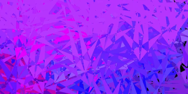 薄い紫 ランダムな三角形のピンクのベクトルテクスチャ 三角形 形を持つ壮大な抽象的なイラスト 昇進のパターン — ストックベクタ