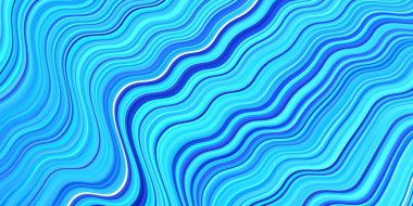 Kıvrımlı hafif Mavili vektör şablonu. Renkli çizgilerle dairesel çizimler. İş broşürleri, broşürler için desen