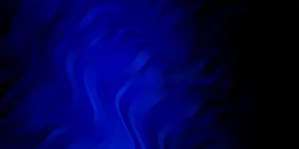 Plantilla Vectorial Azul Oscuro Con Líneas Curvas — Vector de stock