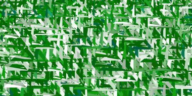 Üçgen formlu açık yeşil vektör düzeni. Modern tarzda üçgen şekilli akıllı soyut çizimler. Duvar kağıtları için desen.