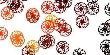 Kabarcıklı hafif turuncu vektör arka planı. Parlak renkli ve soyut küreler içeren bir resim. Reklamlarınız için tasarım.