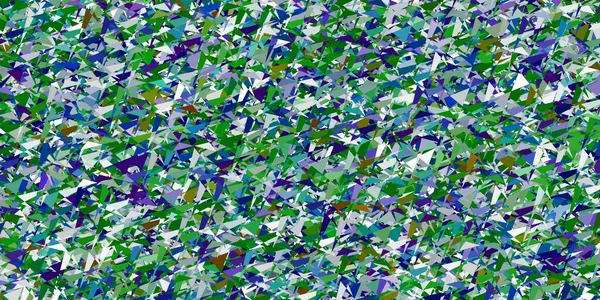Hellblaue Grüne Vektortextur Mit Zufälligen Dreiecken Hervorragende Abstrakte Illustration Mit — Stockvektor