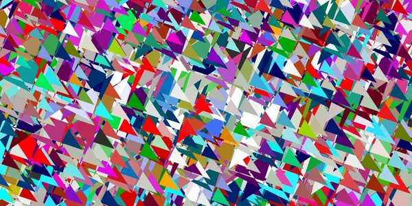 Licht Multicolor Vector Achtergrond Met Driehoeken Eenvoudig Ontwerp Abstracte Stijl — Stockvector