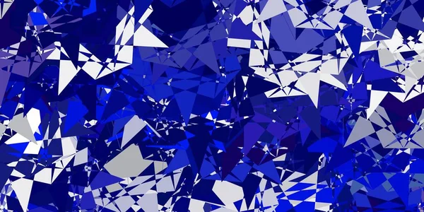 Textura Vectorial Azul Claro Con Triángulos Aleatorios Magnífica Ilustración Abstracta — Archivo Imágenes Vectoriales