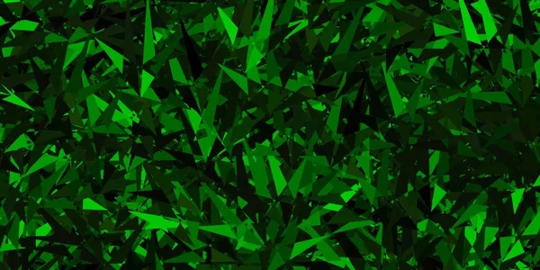 Layout Vetorial Verde Escuro Com Linhas Triângulos Triângulos Fundo Abstrato — Vetor de Stock