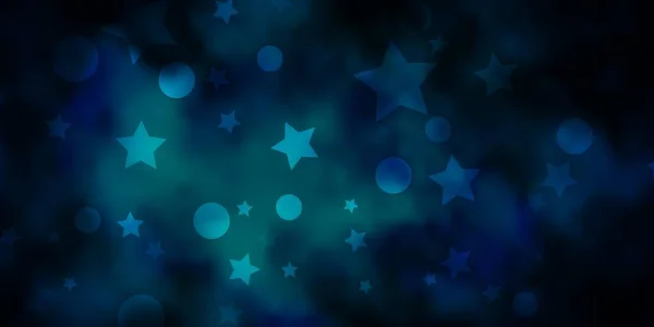 Textura Vectorial Azul Oscuro Con Círculos Estrellas — Archivo Imágenes Vectoriales