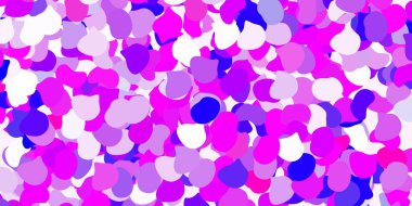 Açık mor, soyut şekilli pembe vektör deseni. Gradyan rastgele formlarla modern soyut illüstrasyon. Reklamlarınız için modern tasarım.