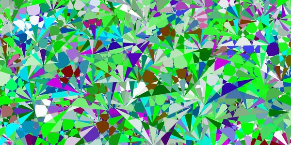 Leichte Mehrfarbige Vektorschablone Mit Dreiecksformen Illustration Mit Abstrakten Bunten Dreiecksformen — Stockvektor
