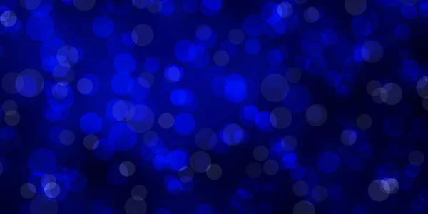 Темный Синий Вектор Искушают Кругами Красочная Иллюстрация Градиентными Точками Стиле — стоковый вектор