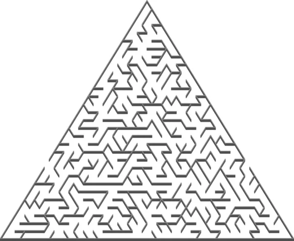 Vektor Struktur Med Grå Triangulär Labyrint Spel Enkel Illustration Med — Stock vektor