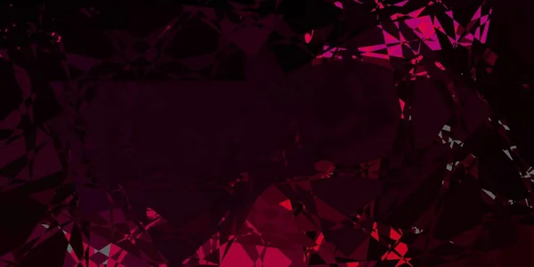 Темно Розовый Вектор Треугольниками Линиями Иллюстрация Абстрактными Красочными Треугольными Фигурами — стоковый вектор