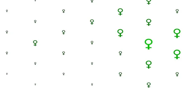 Lichtgroen Rood Vectorpatroon Met Feministische Elementen Kleurrijke Illustratie Met Gradiënt — Stockvector