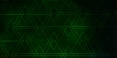 Çizgiler ve üçgenlerle koyu yeşil vektör düzeni.