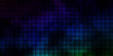 Koyu mavi, dikdörtgenli yeşil vektör şablonu. Renkli dikdörtgenlerle soyut gradyan çizimi. Reklamlar ve reklamlar için desen.