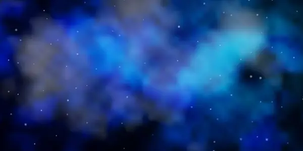 明るい星とダークブルーベクトルレイアウト — ストックベクタ
