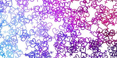 Açık mavi, feminizm unsurlu kırmızı vektör deseni. Modern stilde eğilim gösteren renkli feminizm sembolleri. Duvar kağıtları için zarif tasarım.