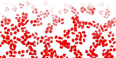 Kaotik şekilli açık kırmızı vektör arkaplanı. Soyut tarzda renkli şekilli bir illüstrasyon. Duvar kağıdı seti için zarif tasarım.