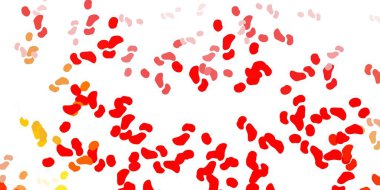 Açık kırmızı, sarı vektör arkaplan ve kaotik şekiller. Soyut tarzda, gradyan formlarda basit tasarım. Web siteniz için basit illüstrasyon.