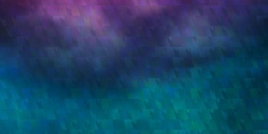 Açık mavi, kırmızı vektör arkaplanı çizgiler, üçgenler. Renkli üçgenli modern soyut illüstrasyon. Reklamlar için desen.