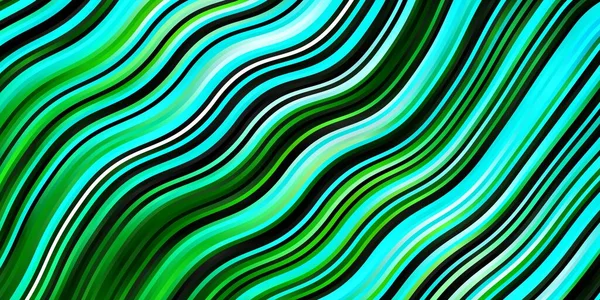 Light Blue Green Vector Background Bent Lines — Stock Vector
