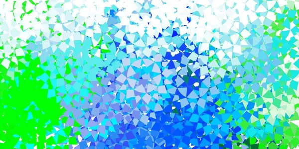 Plantilla Vectorial Azul Claro Con Cristales Triángulos Ilustración Abstracta Brillante — Vector de stock
