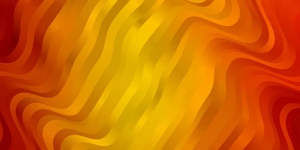 Donker Oranje Vectorsjabloon Met Gebogen Lijnen Gradiënt Illustratie Eenvoudige Stijl — Stockvector