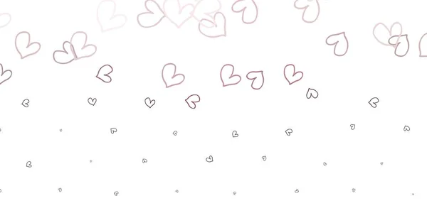 浅灰矢量背景与发光的心脏 用心形涂鸦风格的模糊装饰设计 情人节贺卡的模板 — 图库矢量图片