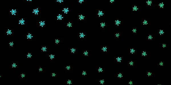 Dunkelgrüne Vektortextur Mit Krankheitssymbolen Abstrakte Illustration Mit Biologischen Verlaufsformen Wallpaper — Stockvektor