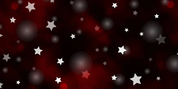 Темно Красная Векторная Текстура Кругами Звездами — стоковый вектор