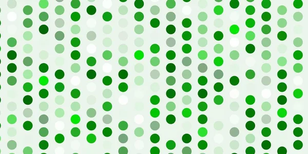Светло Зеленая Векторная Компоновка Кружочками Абстрактная Иллюстрация Красочными Пятнами Стиле — стоковый вектор