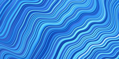 Çizgileri olan açık mavi vektör deseni. Yaylı basit bir şekilde gradyan çizimi. İş tanıtımınız için tasarım.